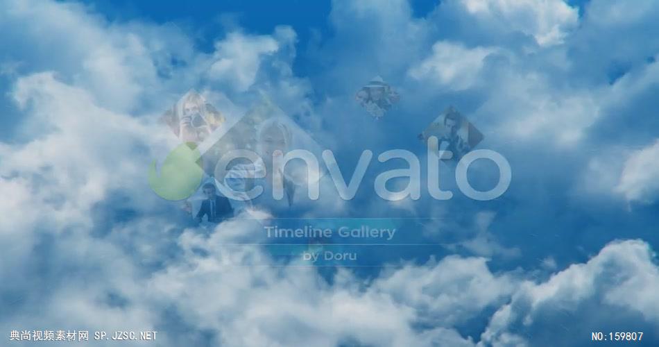 AE：天空云层照片穿梭展示 ae素材 免费下载17相片模板 相册ae模板