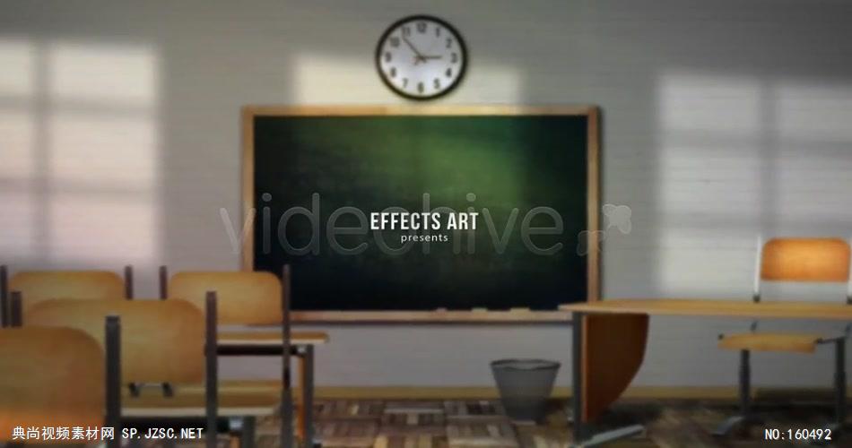 AE：学校黑板图片展示 ae视频素材 15
