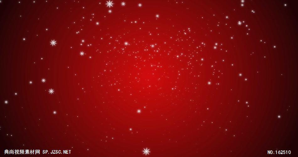 YM1495雪花飘落红色背景圣诞素材节日庆典视频 庆祝视频节日视频