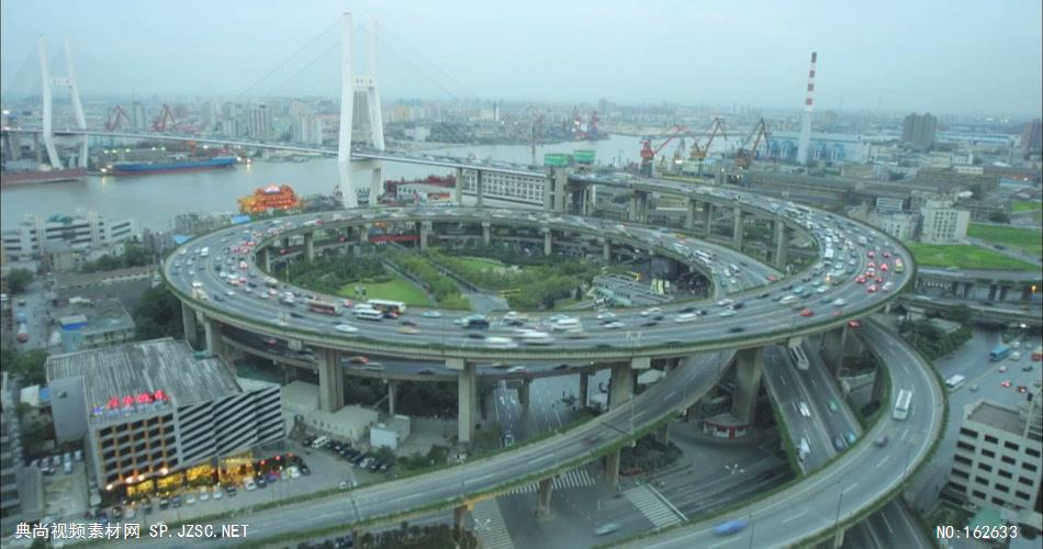 077-上海立交桥2(快速)中国实拍视频素材 视频下载中国实拍