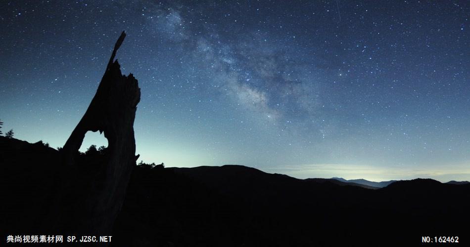 银河- 地球风景微速拍摄 延时银河系夜景 地球宇宙太空