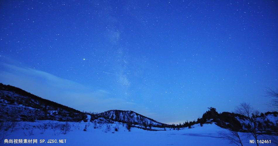 银河雪地球风景微速拍摄 延时银河系夜景 地球宇宙太空
