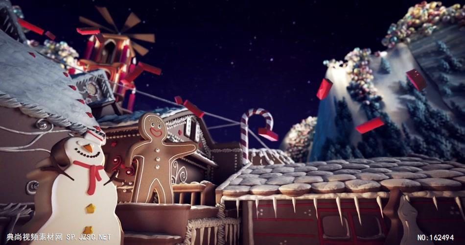 YM4833动感圣诞节立体3D创意(有音乐)节日庆典视频 庆祝视频节日视频