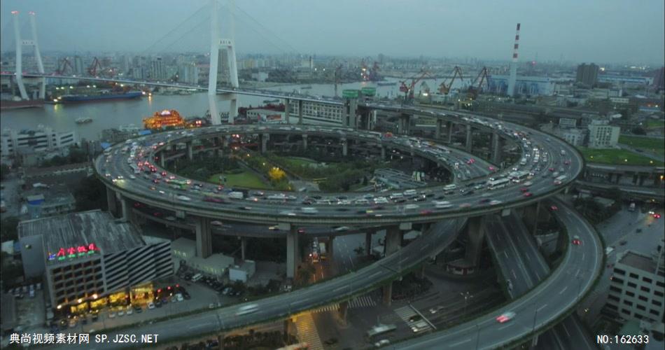 077-上海立交桥2(快速)中国实拍视频素材 视频下载中国实拍
