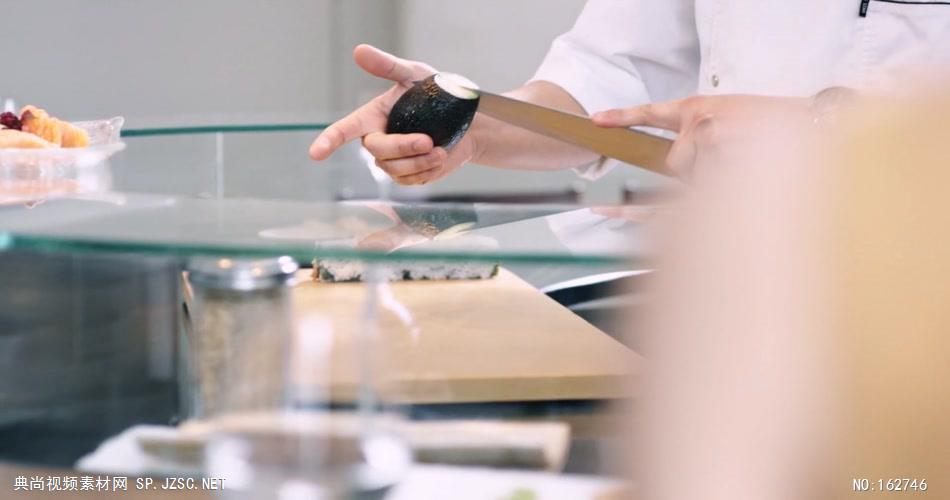 日本料理三文鱼寿司03中国实拍视频素材 视频下载中国实拍