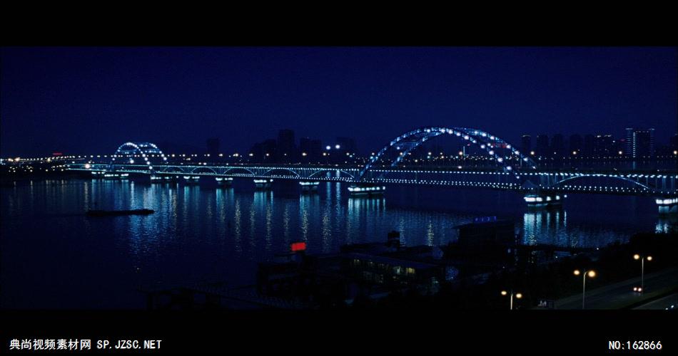 035-杭州大桥(夜)中国实拍视频素材 视频下载中国实拍
