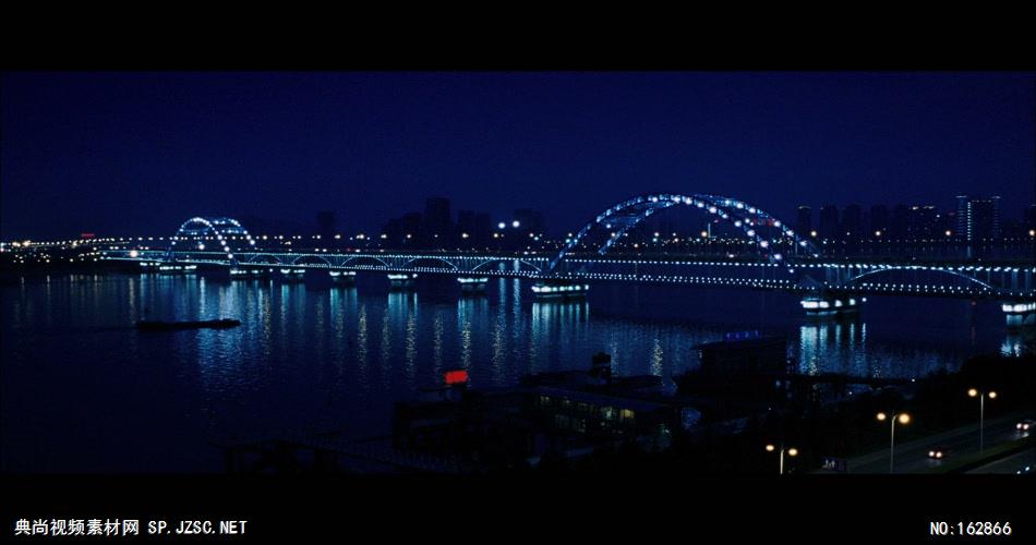 035-杭州大桥(夜)中国实拍视频素材 视频下载中国实拍