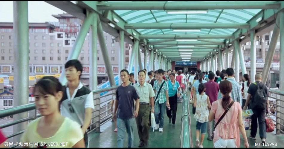 北京西站地铁站火车站天桥城市人流生活中国实拍视频素材 视频下载中国实拍