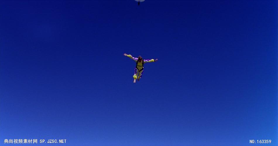 空中跳伞FF121H 人物运动视频