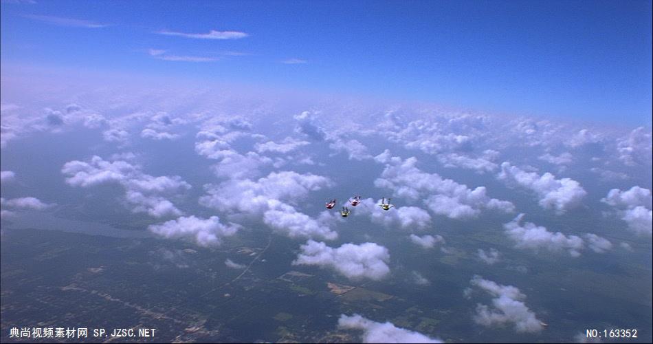 空中跳伞FF114H 人物运动视频