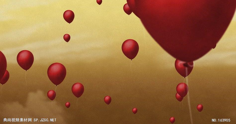 气球气泡告白Y1456红色气球上升 led视频背景 视频素材动态背景
