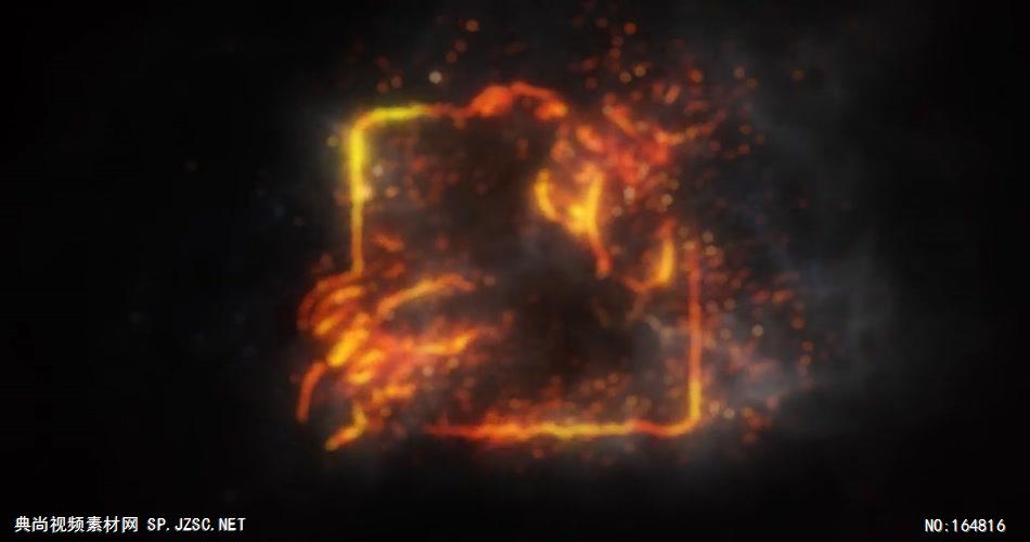 9374 大气火焰燃烧游戏Logo动画ae源文件 ape素材文件ae模版