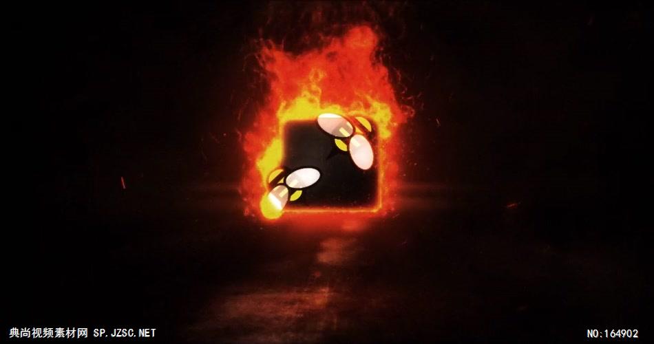 9487 火焰爆炸Logo动画ae源文件 ape素材文件ae模版