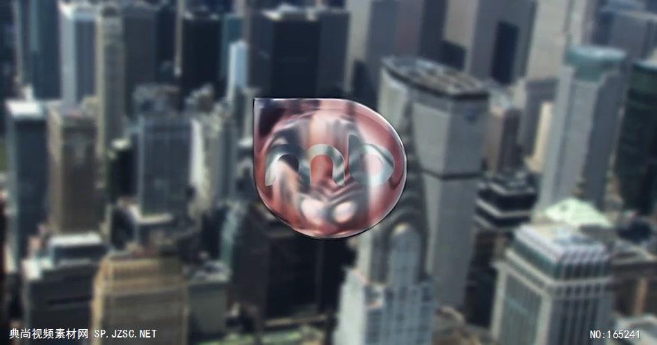 9810 液体玻璃质感折射Logo动画 ae素材ae模版