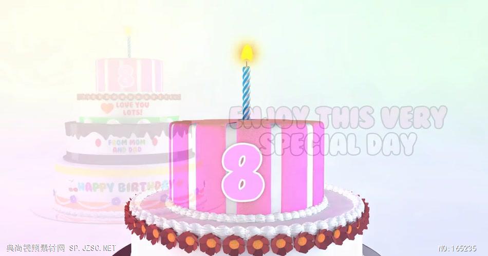 9793 婚礼生日蛋糕动画片头 ae素材ae模版