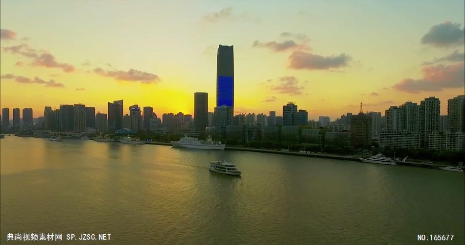 日落下黄浦江畔