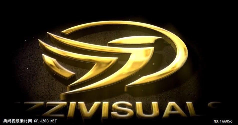 10487 金银三维Logo动画V2 AE模版源文件下载