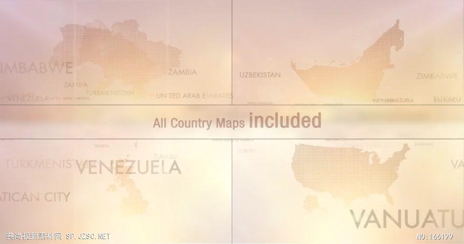 10746 国家地图Logo文字动画 ae素材下载 AE模板