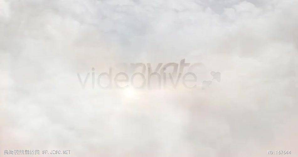 13241 云层穿梭光耀标志动画 AE素材 ae源文件模版 LOGO标志ae源文件