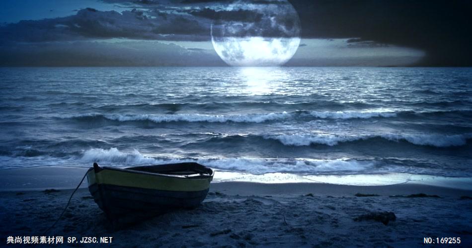 海边月亮意境大海沙滩iStock_000005220379HD1080