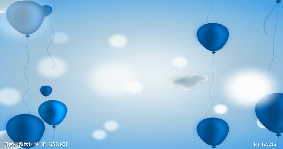 高清视频素材 蓝天白云下冉冉升起的彩色气球BalloonTestingSD