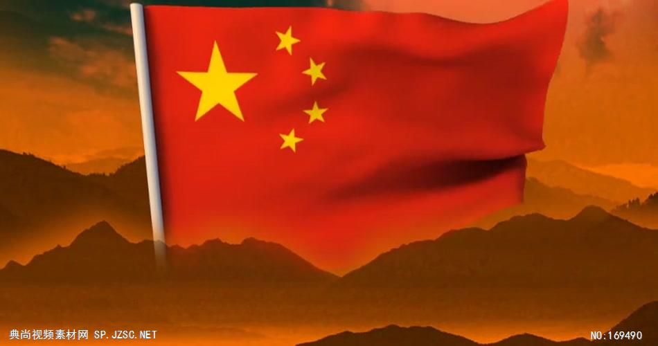 -华表红旗红绸款Y0023 led视频素材库