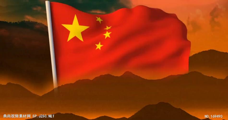 -华表红旗红绸款Y0023 led视频素材库