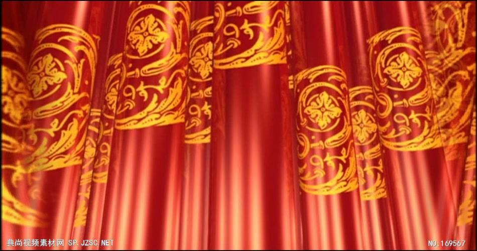-喜庆开场款Y3774金色卷轴 led视频素材库
