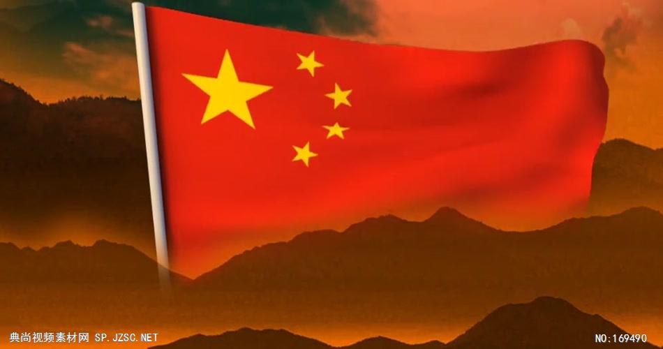 -华表红旗红绸款Y0023 led视频素材库
