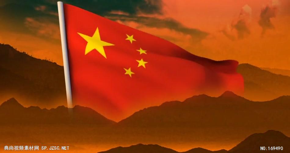 -华表红旗红绸款Y0023 led视频素材库