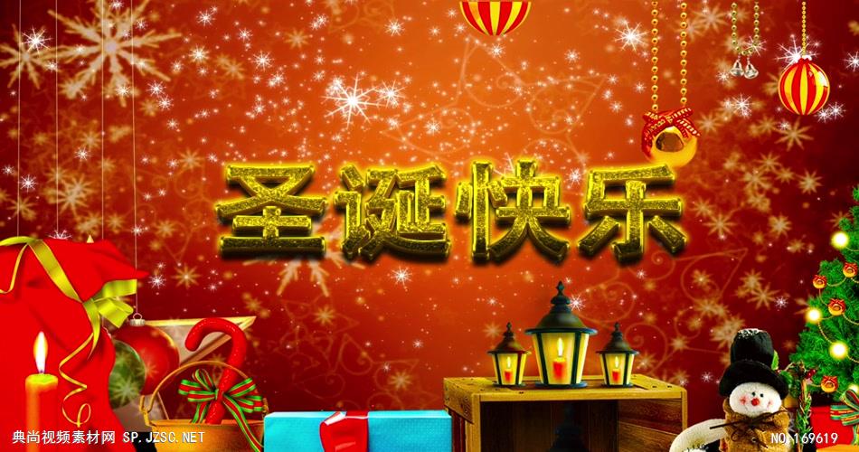 -圣诞节系列款Y7810圣诞快乐有音乐 led视频素材库