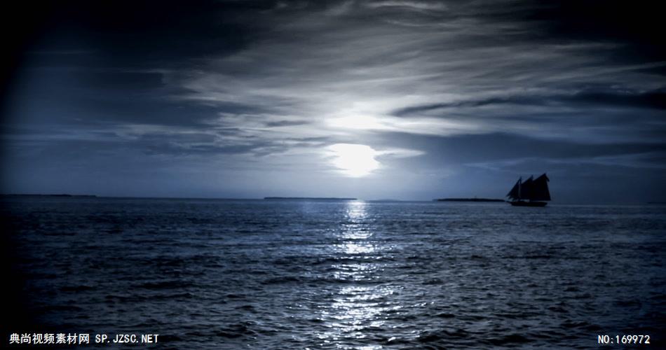 -帆船航海波浪款Y6878海面帆船 led视频素材库