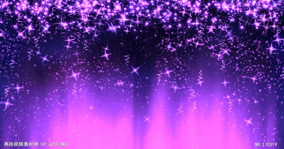 -超炫动态粒子款0256紫色星星粒子光线彩幕 led视频素材库