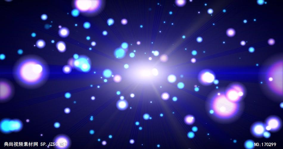 -超炫动态粒子款3363蓝色星空光点闪烁粒子 led视频素材库