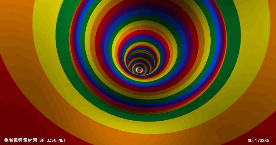 -超炫动态粒子款7532彩色旋转圆粒子 led视频素材库