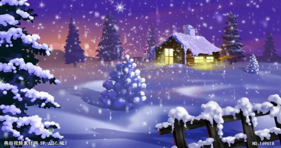 -圣诞节系列款Y8070雪夜 led视频素材库