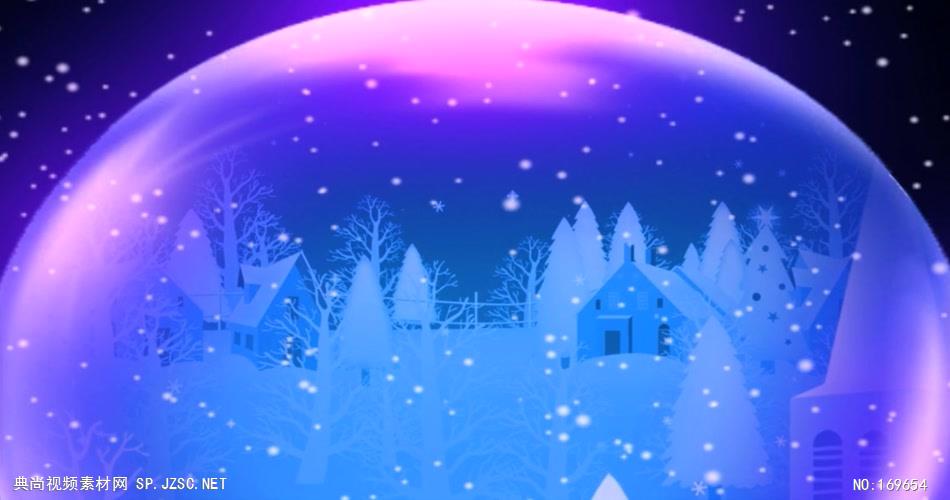 -圣诞节系列款Y2941水晶球冬季雪唯美 led视频素材库