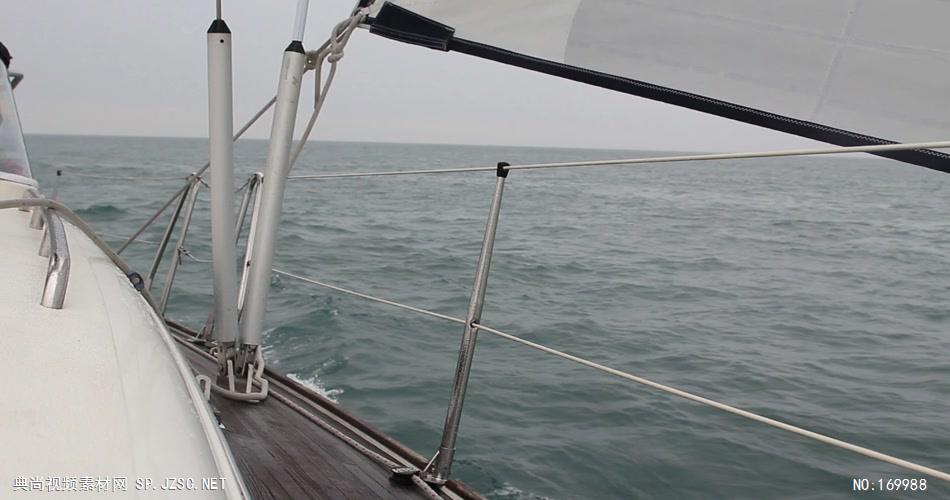 -帆船航海波浪款Y5625海上帆船航行 led视频素材库