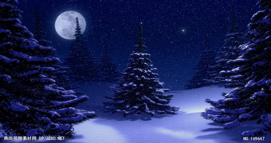 -圣诞节系列款Y3225飘雪下雪梦幻粒子圣诞树 led视频素材库