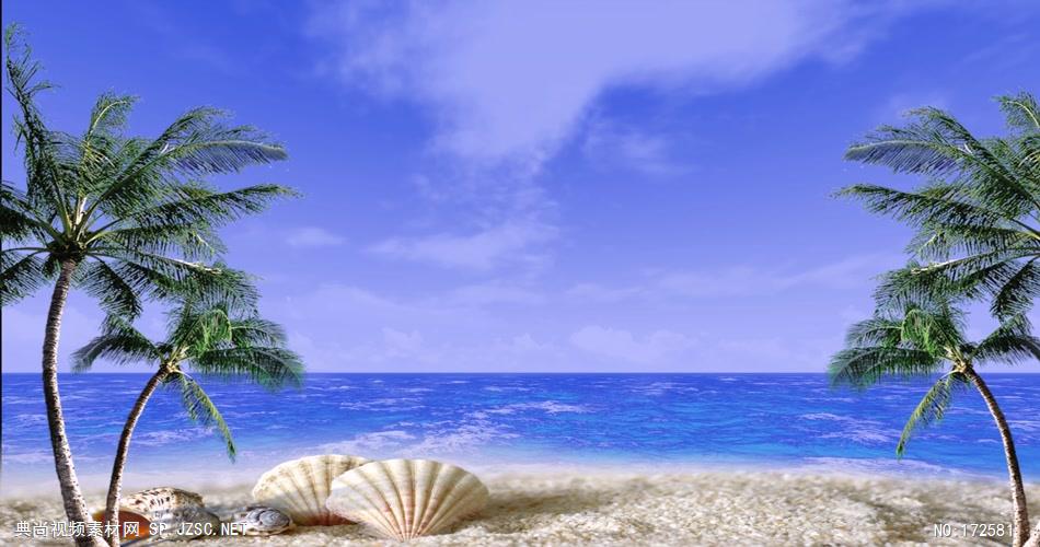 沙滩椰树 款A19112浪漫椰岛有音乐_batch led视频背景下载