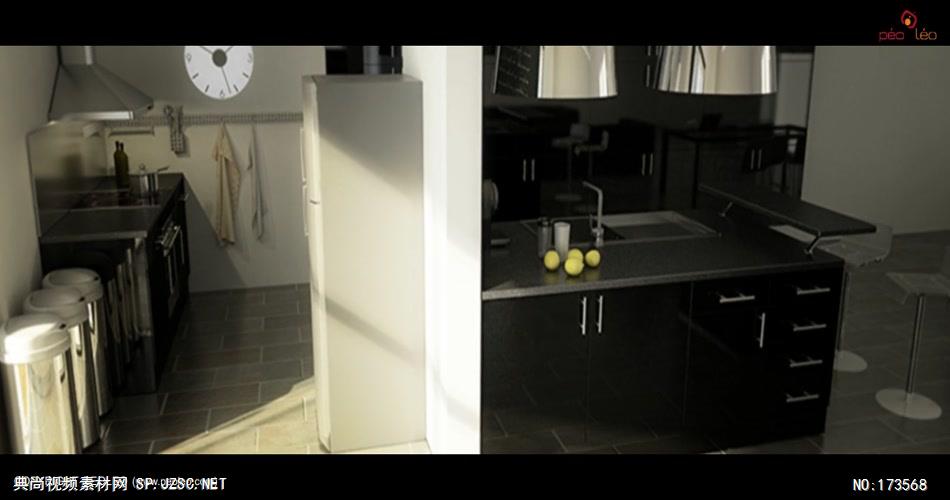 厨房和浴室 三维房地产动画形象宣传片 建筑漫游 三维游历房地产动画 建筑三维动画