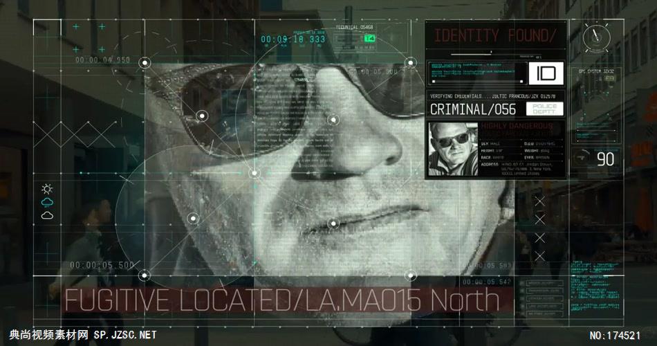13854 间谍侦探科技感视频片头 ae模板视频