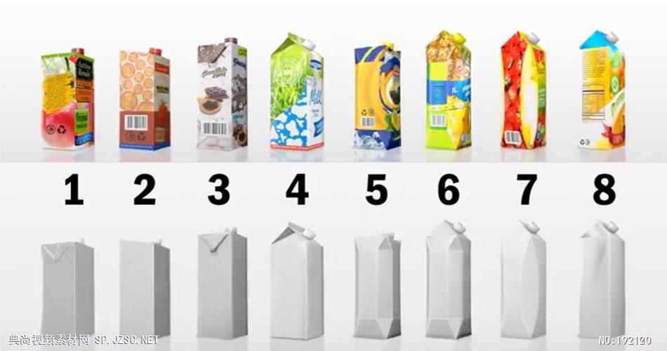 13347 果汁瓶盒产品宣传 ae特效素材免费