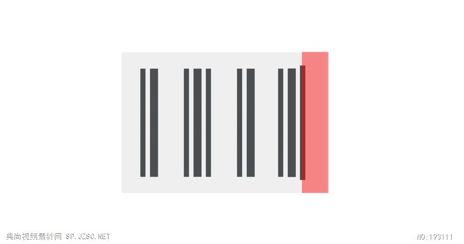 卡通扁平动画图标 -   -  Barcode 视频素材下载