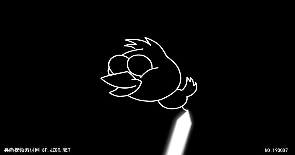 卡通动物绘画过程  BirdAlpha 视频素材下载