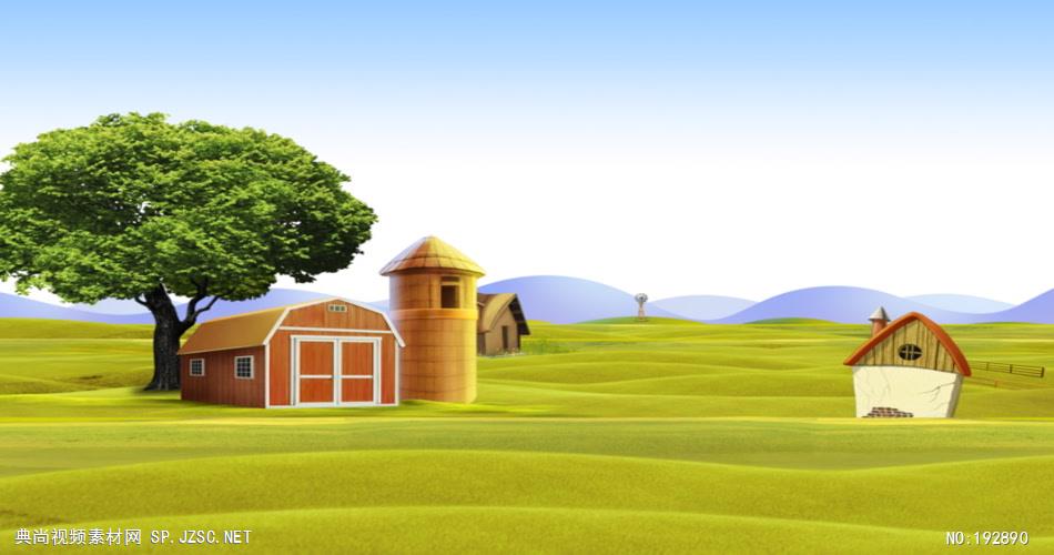乡村的童话农场循环素材  SummerFarmSD 视频素材下载