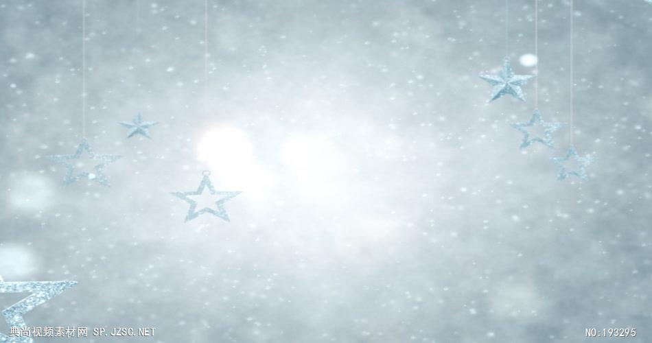 唯美梦幻的圣诞星星挂饰素材 SilverOrnamentsSD 视频素材下载
