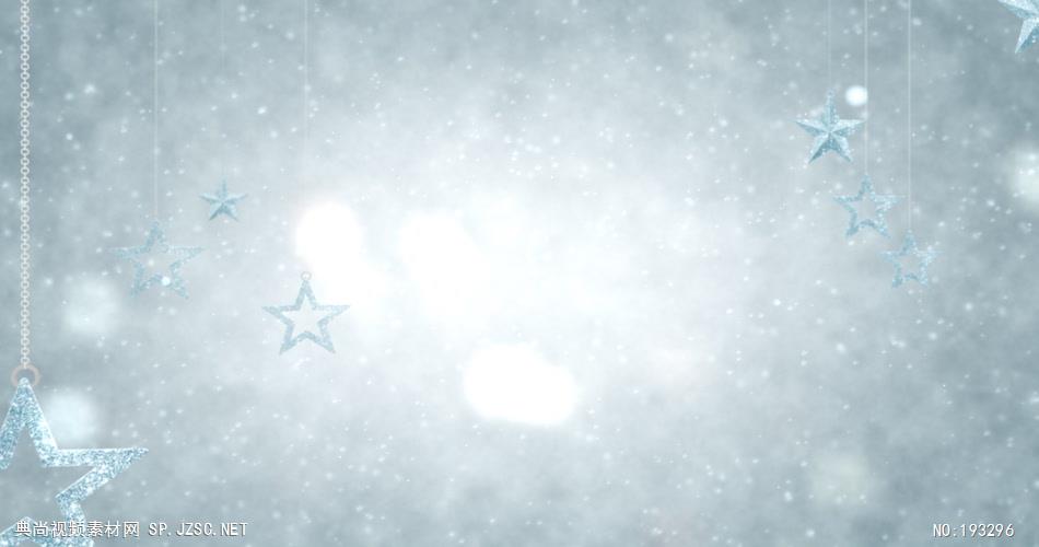唯美梦幻的圣诞星星挂饰素材 SilverOrnamentsHD 视频素材下载