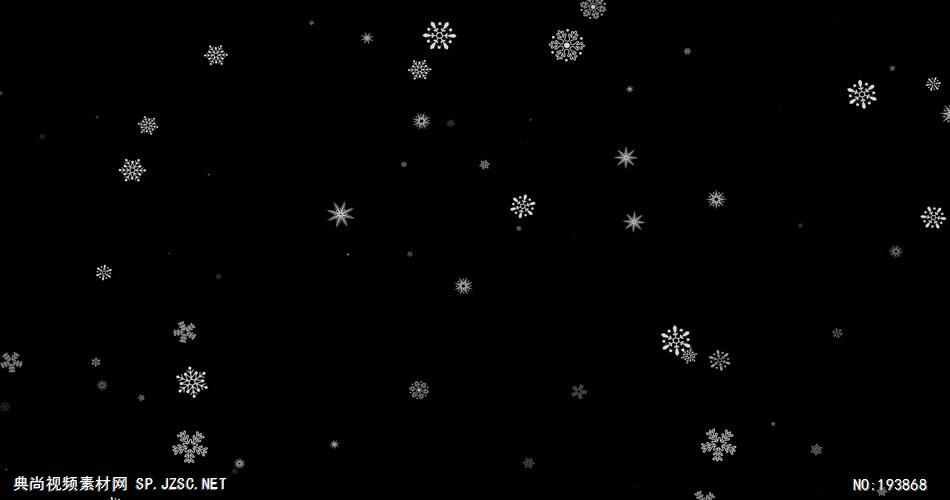梦幻的雪花动画   ___vector11 视频素材下载