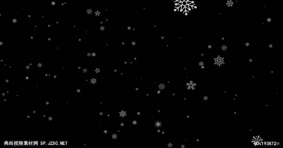 梦幻的雪花动画   ___vector2 视频素材下载